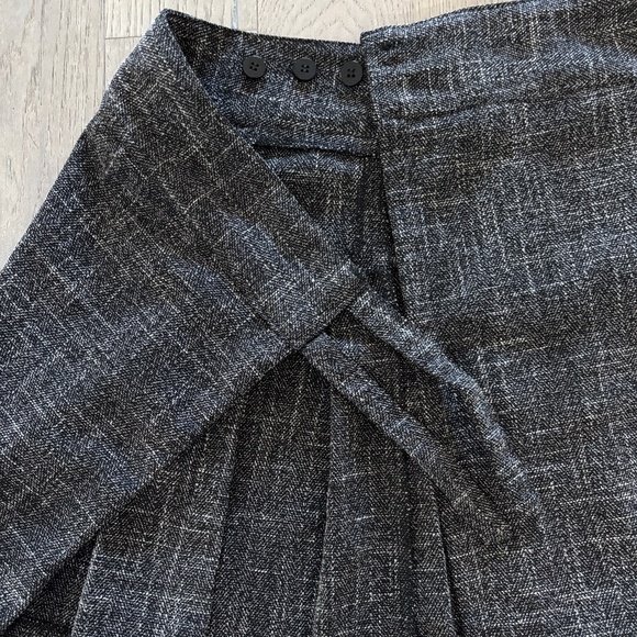 Max Studio Pleated Tweed Mini Skirt - Back/Charcoal Size XL - Picture 7 of 12
